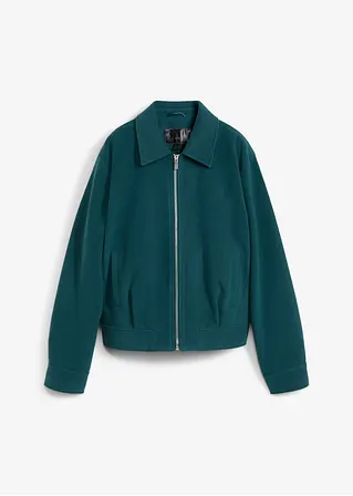 bonprix stylische Blousonjacke mit Reißverschluss - grün