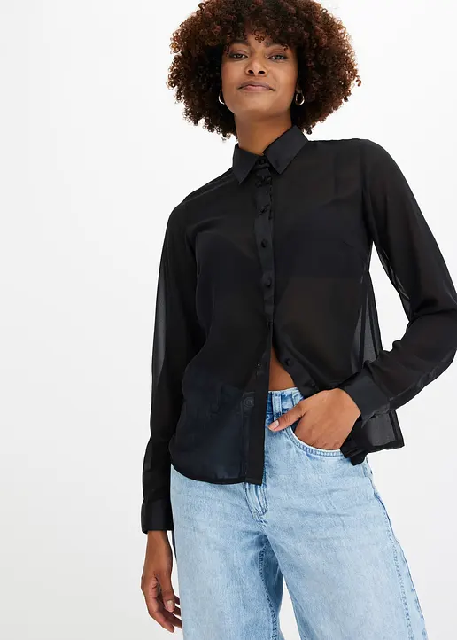 Bonprix Stylische Bluse Mit Toller Passform Und Leichter Transparenz