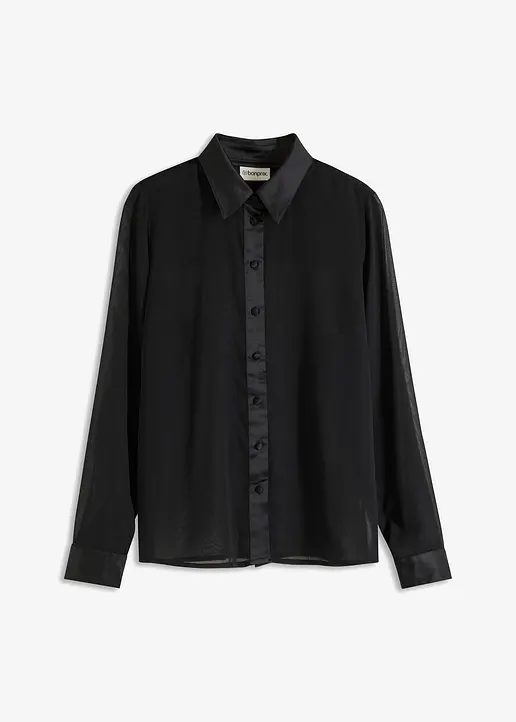 bonprix Stylische Bluse mit toller Passform und leichter Transparenz