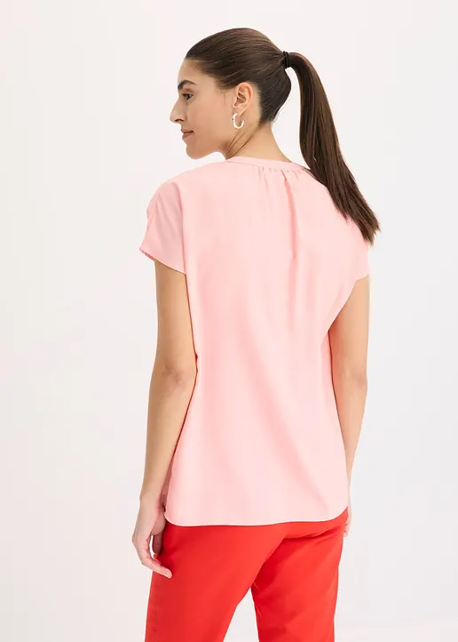 Bonprix Stylische Bluse Mit V-Ausschnitt Und Verdeckter Knopfleiste