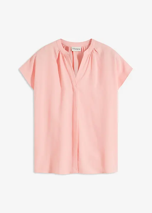 bonprix Stylische Bluse mit V-Ausschnitt und verdeckter Knopfleiste
