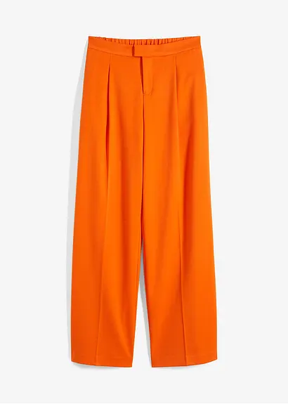 bonprix Stylische Bundfaltenhose aus recyceltem Polyester - orange
