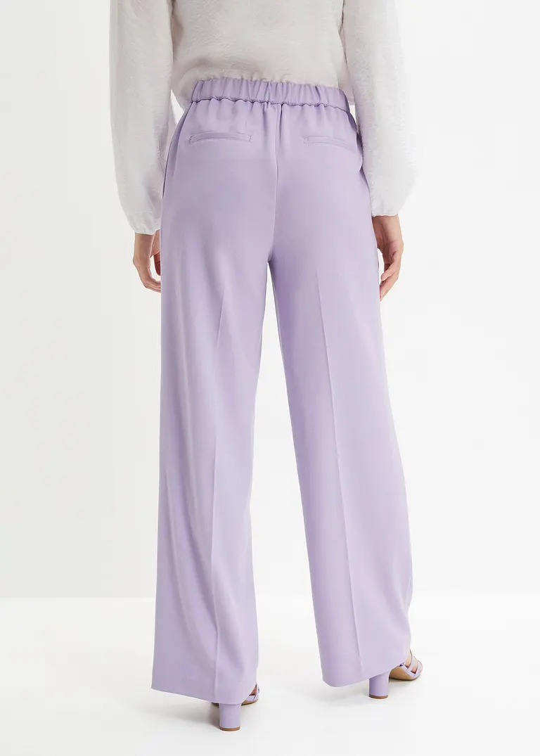 Bonprix Stylische Bundfaltenhose Aus Recyceltem Polyester - Lila - Damen