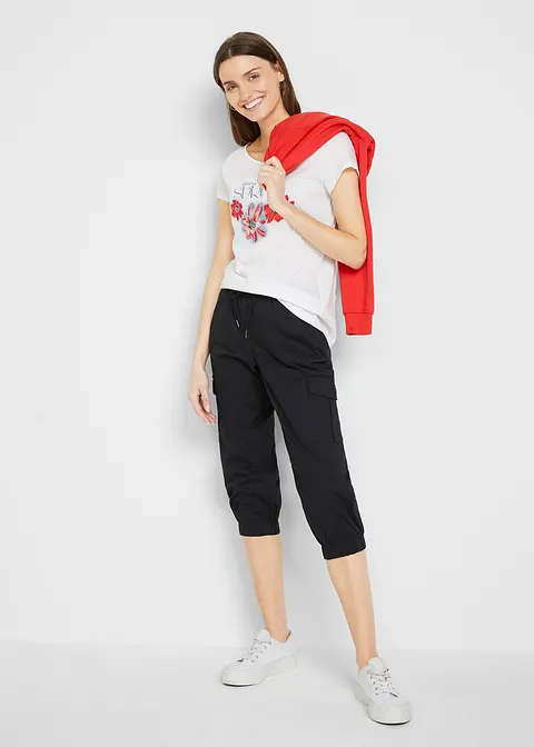 Bonprix Stylische Cargohose In ¾-Länge Und Taschen An Den Beinen - Damen