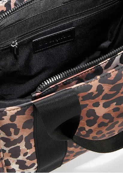 Bonprix Stylische Handtasche Im Trendigen Leo-Print - Schwarz