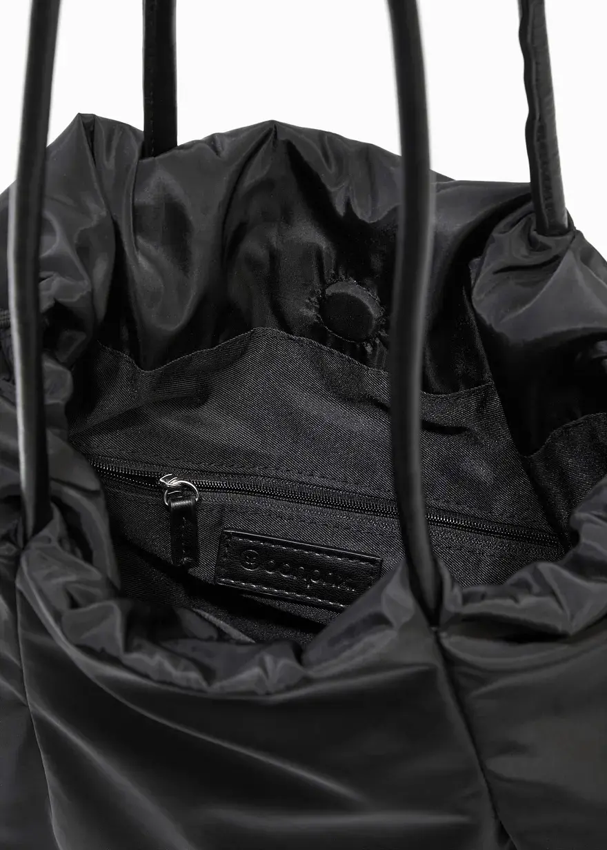 Bonprix Stylische Handtasche Mit Zugband - Schwarz - Damen