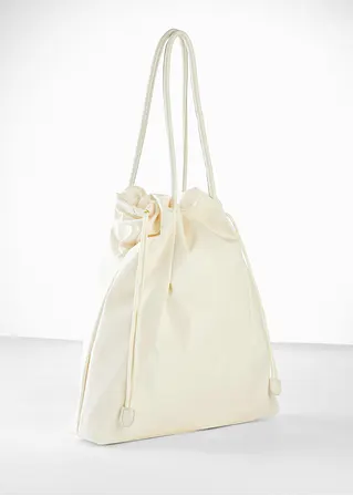 Bonprix Stylische Handtasche Mit Zugband - Weiß - Damen