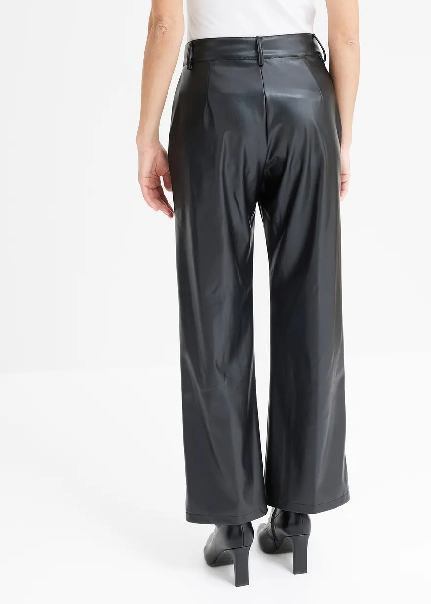 Bonprix Stylische Hose Mit Bundfalten - Schwarz - Damen