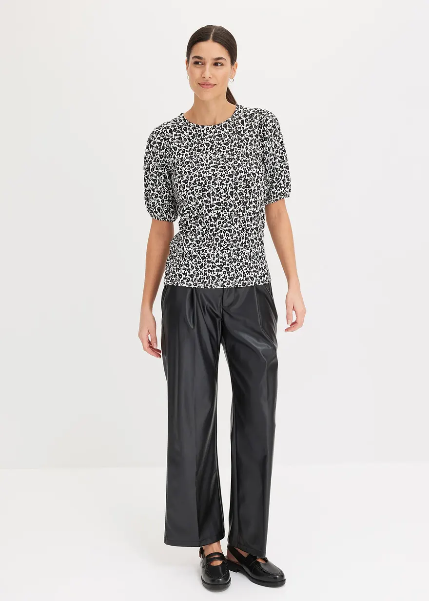 Bonprix Stylische Hose Mit Bundfalten - Schwarz - Damen