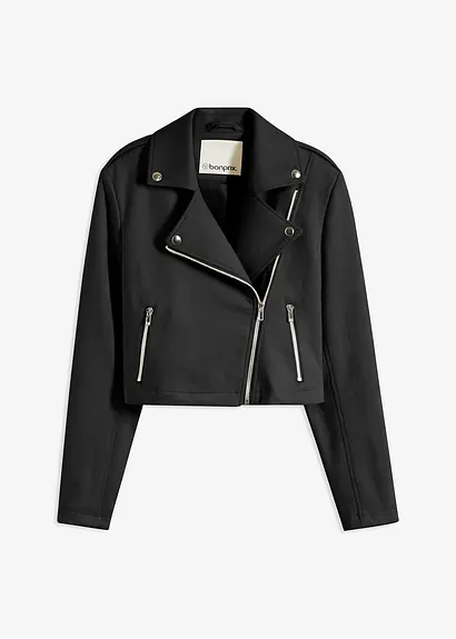bonprix Stylische Jacke mit toller Passform - schwarz - Damen