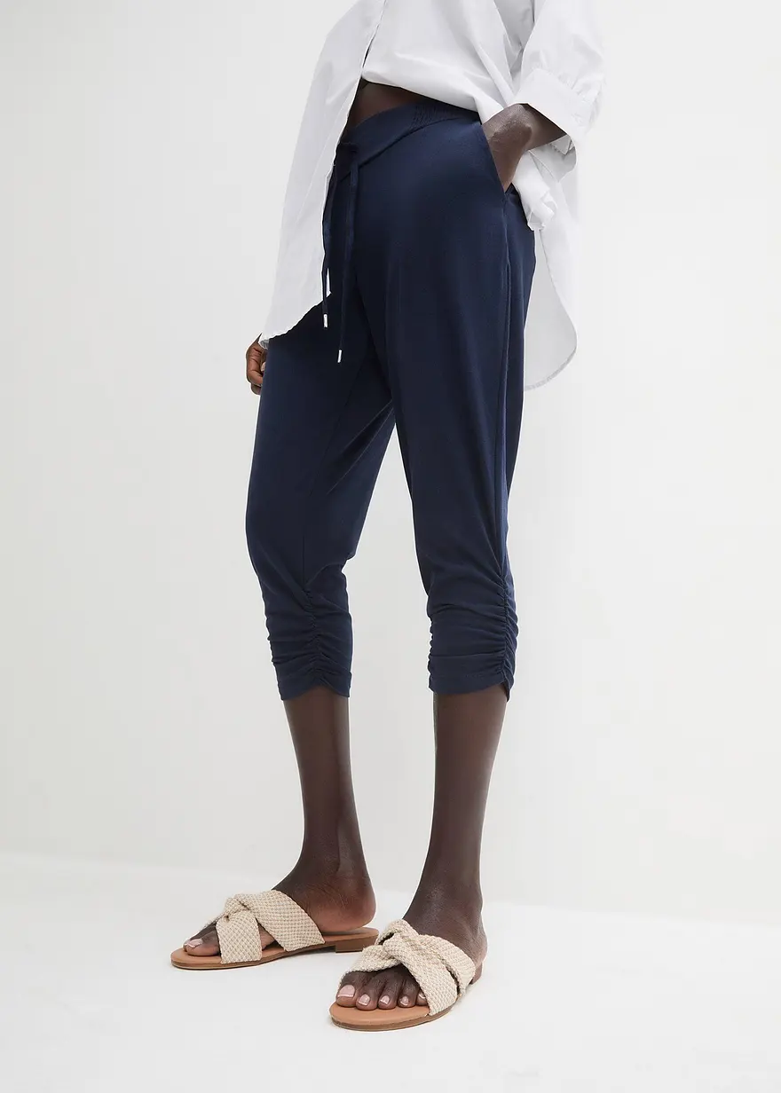 Bonprix Stylische Jersey-Hose Mit Elastischem Bund - Blau