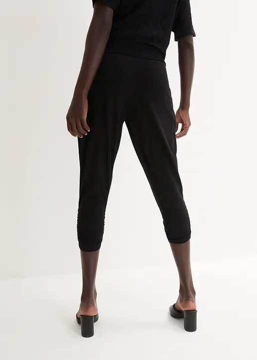 Bonprix Stylische Jersey-Hose Mit Elastischem Bund - Schwarz