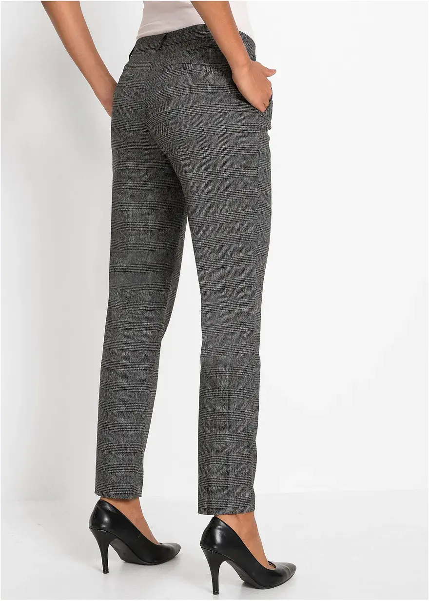 Bonprix Stylische Karo-Hose Mit Seitlichen Eingrifftaschen Und Vielseitig Kombinierbarem Karomuster