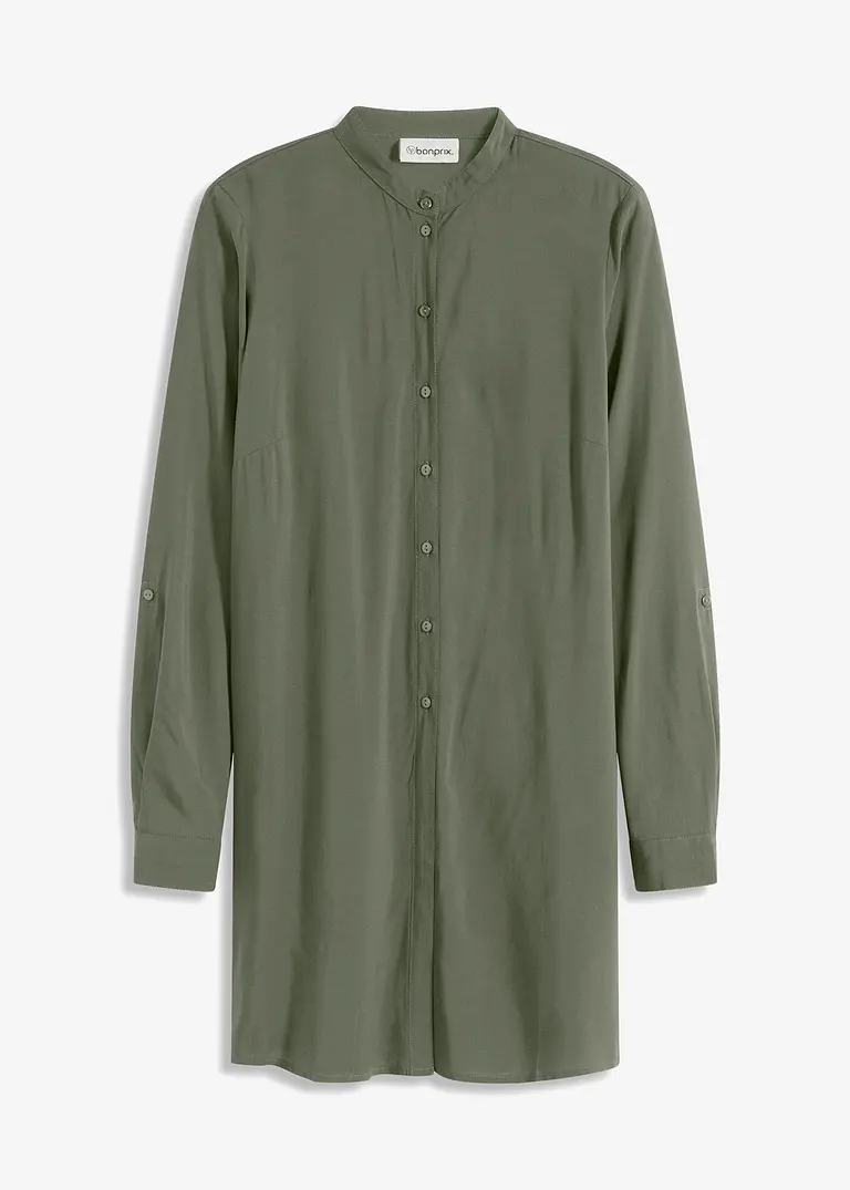 bonprix Stylische Longbluse mit Schlitzen - grün - Damen