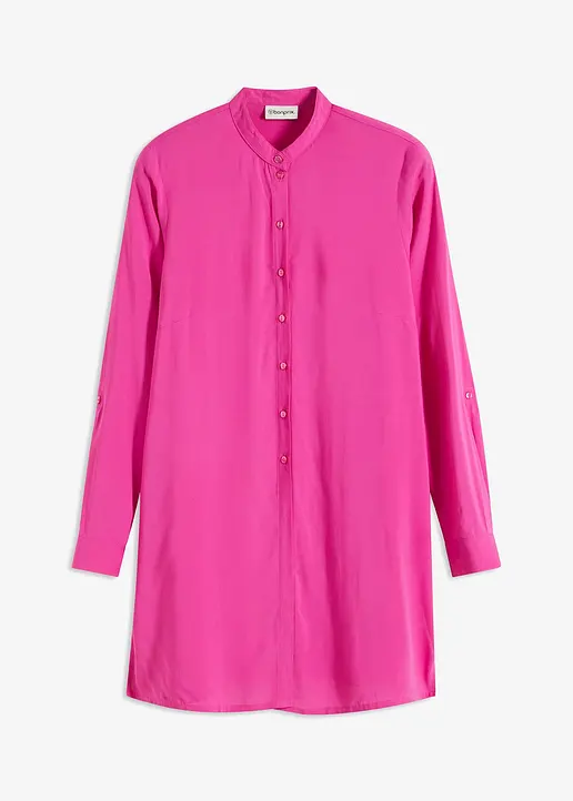 bonprix Stylische Longbluse mit Schlitzen - pink - Damen