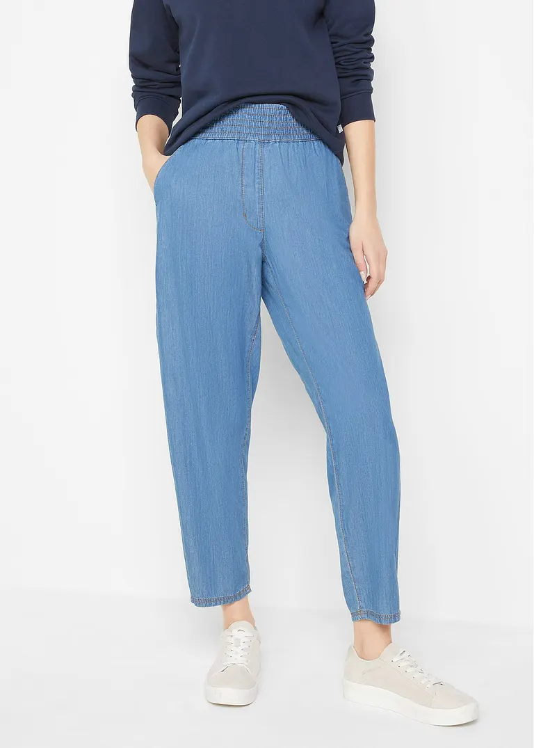 Bonprix Stylische Schlupfjeans Mit Bequembund - Blau - Damen