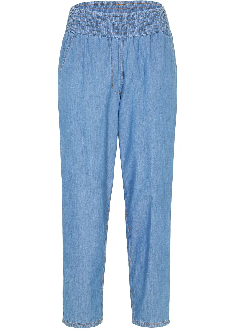 bonprix Stylische Schlupfjeans mit Bequembund - blau - Damen