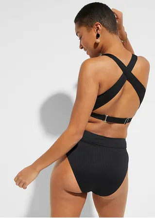 Bonprix Stylischer Bikini Mit Modischer Rückenlösung Aus Strukturbadeware
