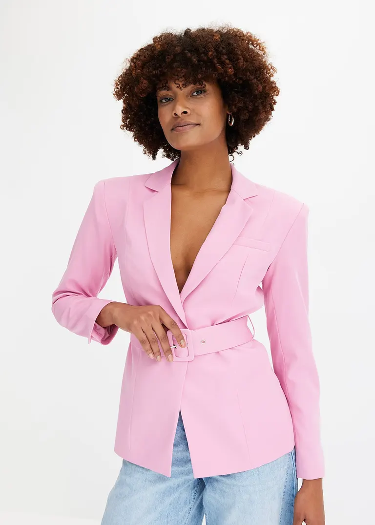 Bonprix Stylischer Blazer Mit Toller Figurbetonter Passform - Rosa