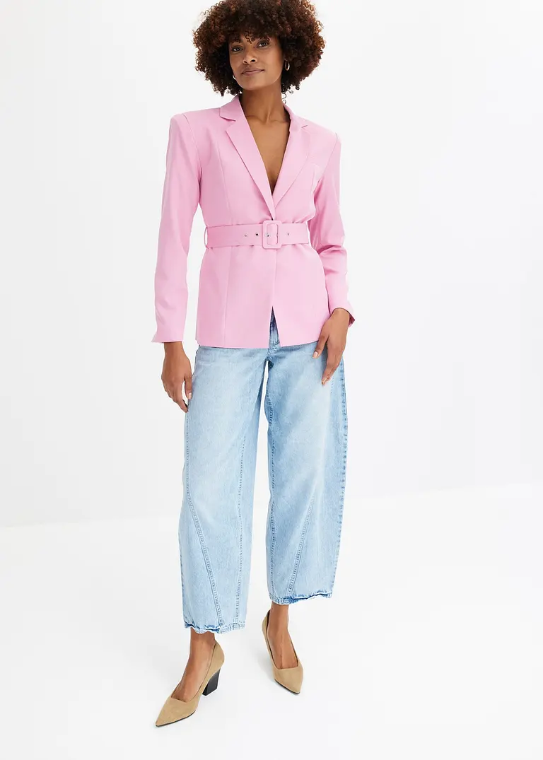 Bonprix Stylischer Blazer Mit Toller Figurbetonter Passform - Rosa