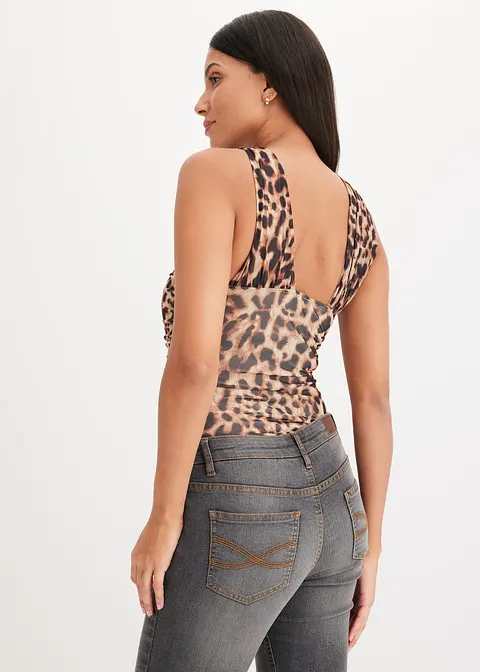 Bonprix Stylischer Body Mit Toller Asymmetrischer Passform - Schwarz