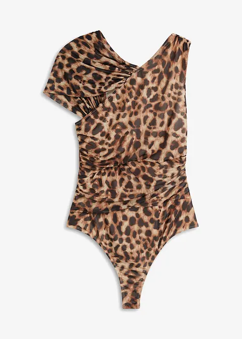 bonprix Stylischer Body mit toller asymmetrischer Passform - schwarz