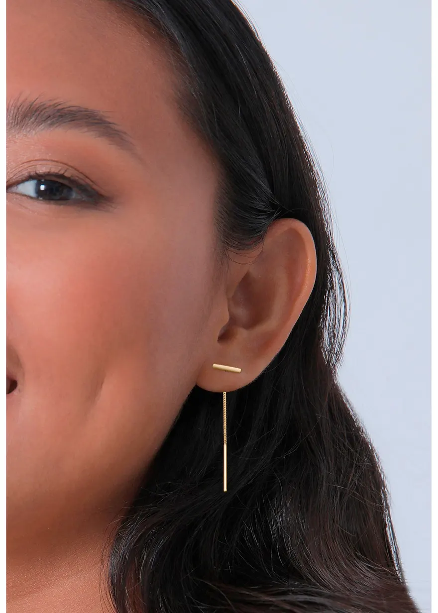 Bonprix Stylischer Ohrstecker In Geometrischer Form Aus 925er Sterling Silber Vergoldet