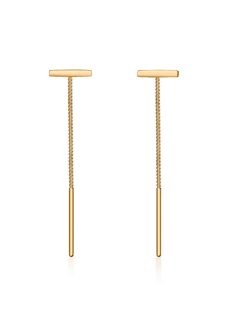 Bonprix Stylischer Ohrstecker In Geometrischer Form Aus 925er Sterling Silber Vergoldet