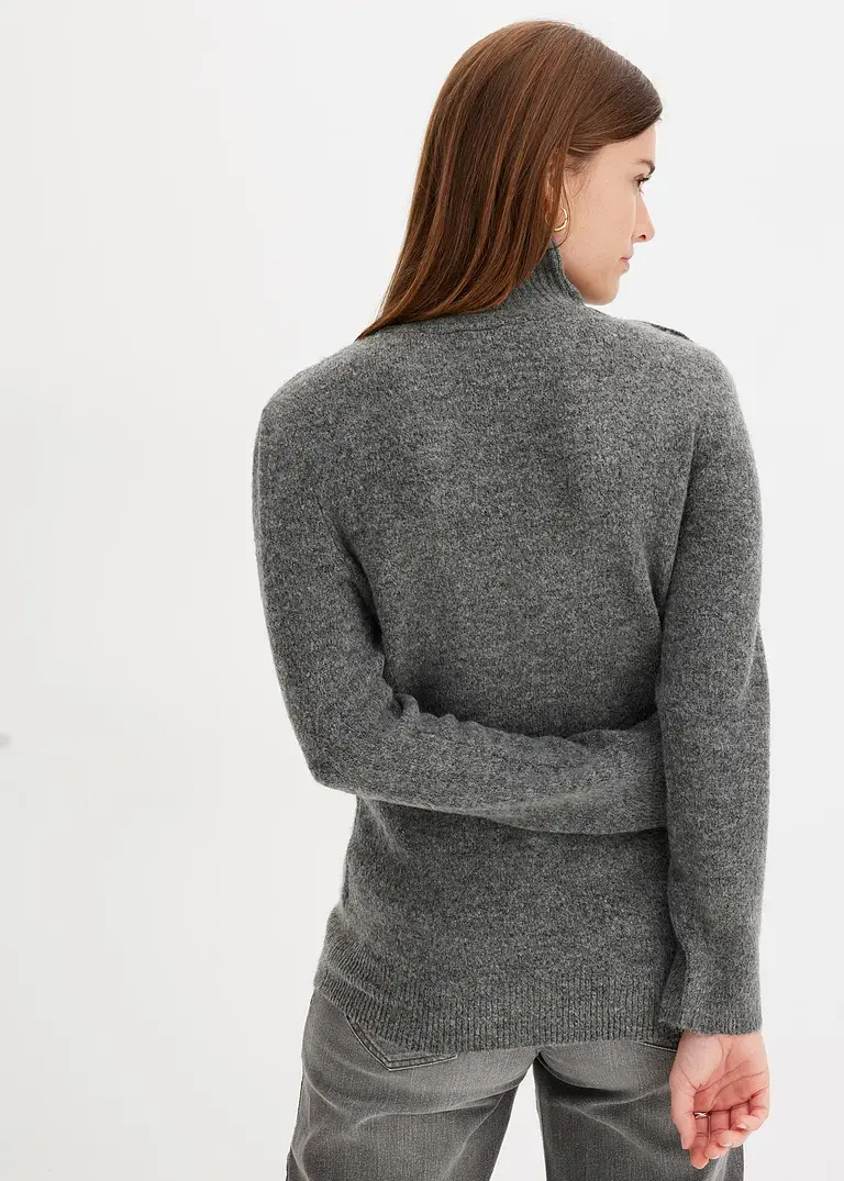 Bonprix Stylischer Pullover Mit Toller Passform - Grau - Damen