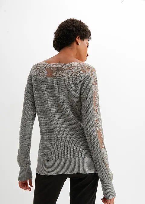 Bonprix Stylischer Pullover Mit Toller Passform - Grau - Damen