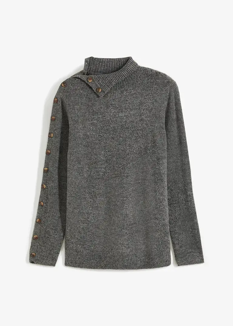 bonprix Stylischer Pullover mit toller Passform - grau - Damen