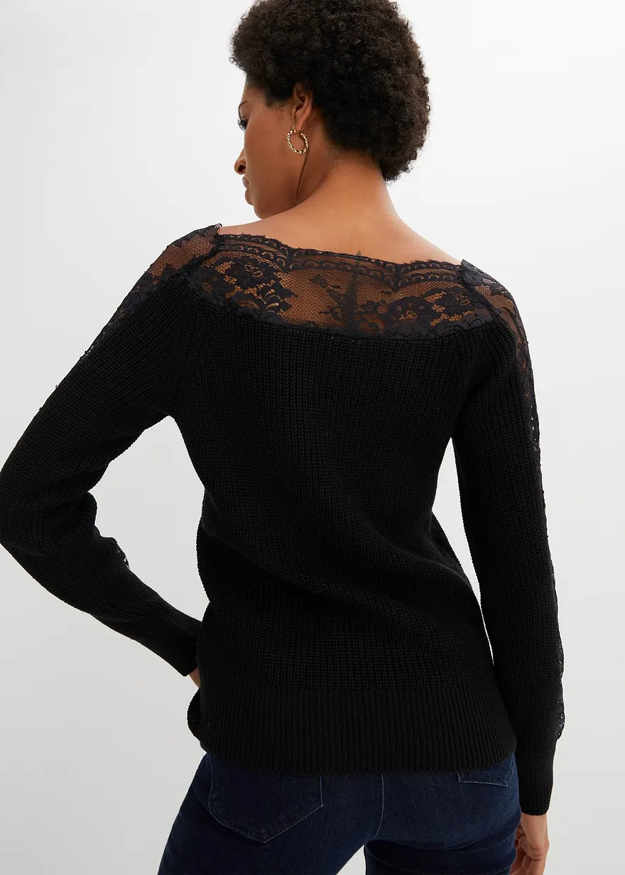 Bonprix Stylischer Pullover Mit Toller Passform - Schwarz