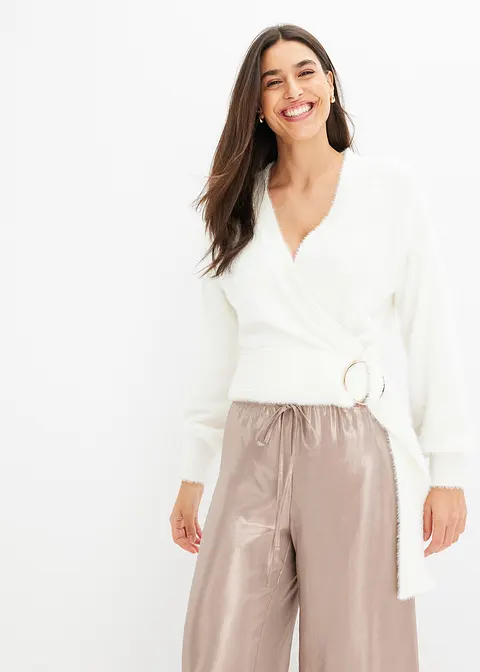 Bonprix Stylischer Pullover Mit Toller Passform - Weiß - Damen
