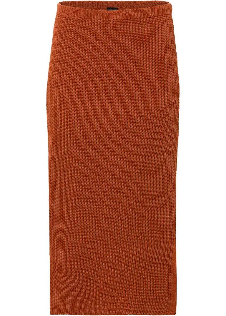 bonprix Stylischer Strickrock mit Gummibund - braun - Damen