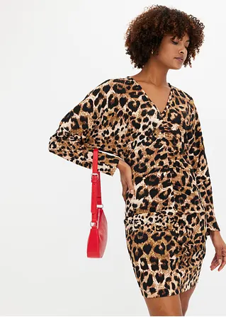 Bonprix Stylisches Gerafftes Minikleid Mit Toller Passform - Schwarz