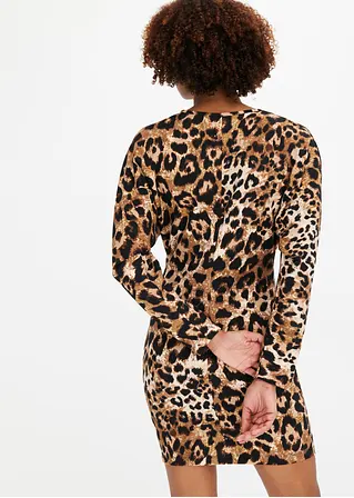 Bonprix Stylisches Gerafftes Minikleid Mit Toller Passform - Schwarz