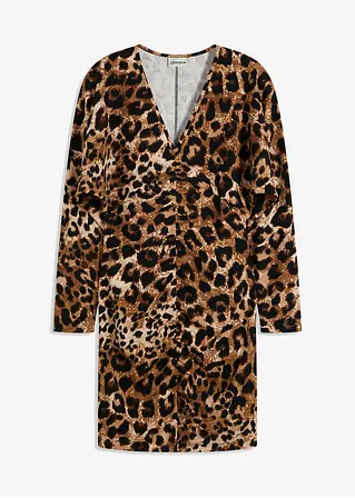 bonprix Stylisches gerafftes Minikleid mit toller Passform - schwarz