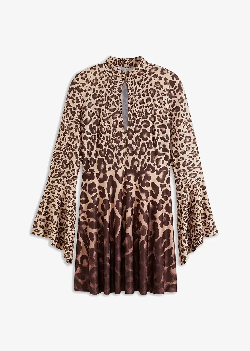 bonprix Stylisches Kleid mit Cut Outs im Ausschnitt und weiten Ärmeln