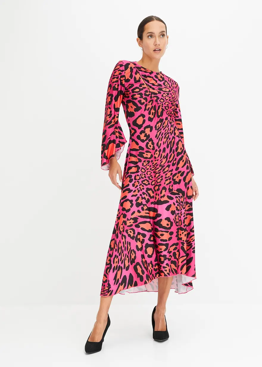 Bonprix Stylisches Kleid Mit Cutouts Am Ausschnitt Und Volantärmeln