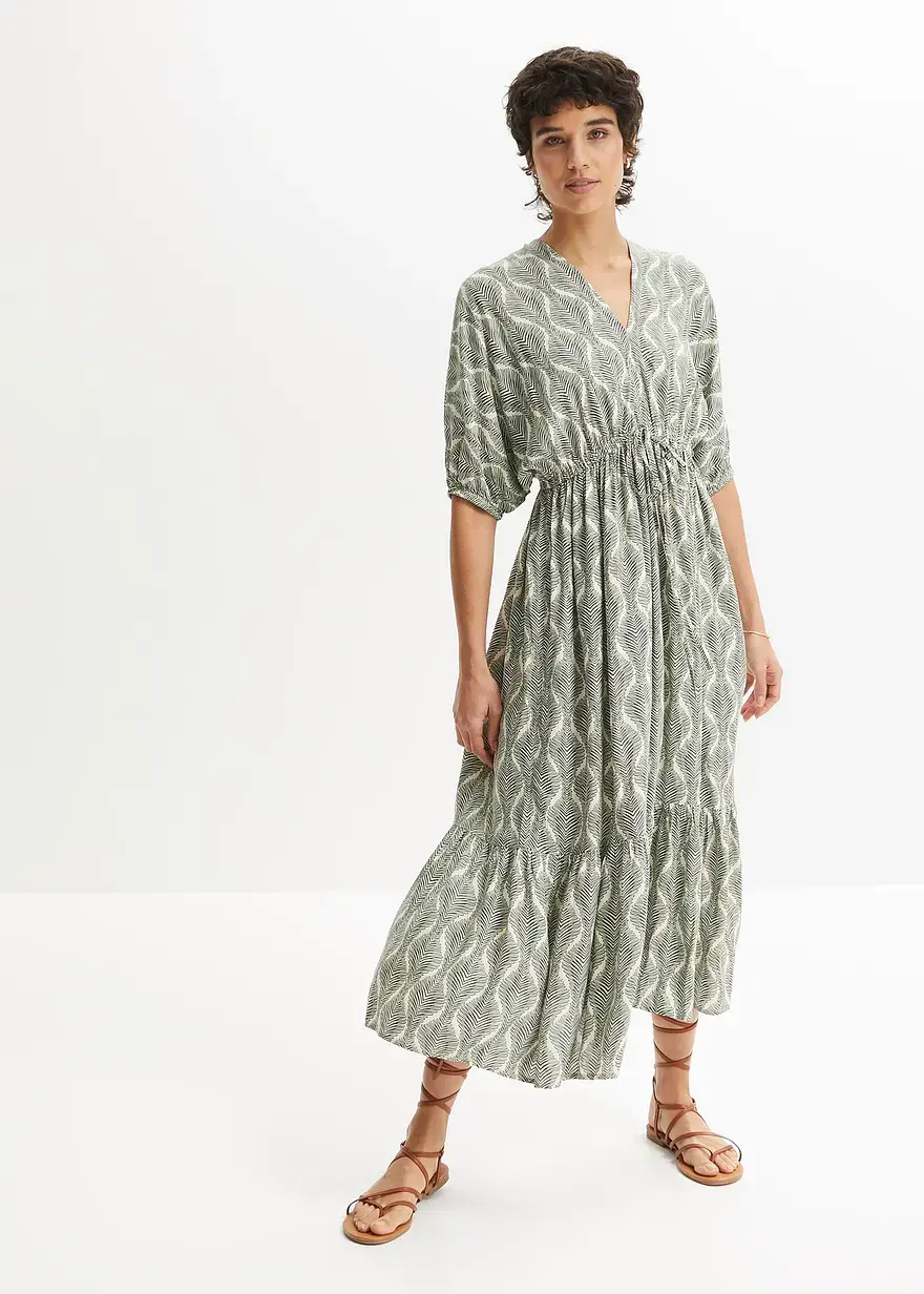 Bonprix Stylisches Kleid Mit Fledermausärmel Aus Nachhaltiger Viskose