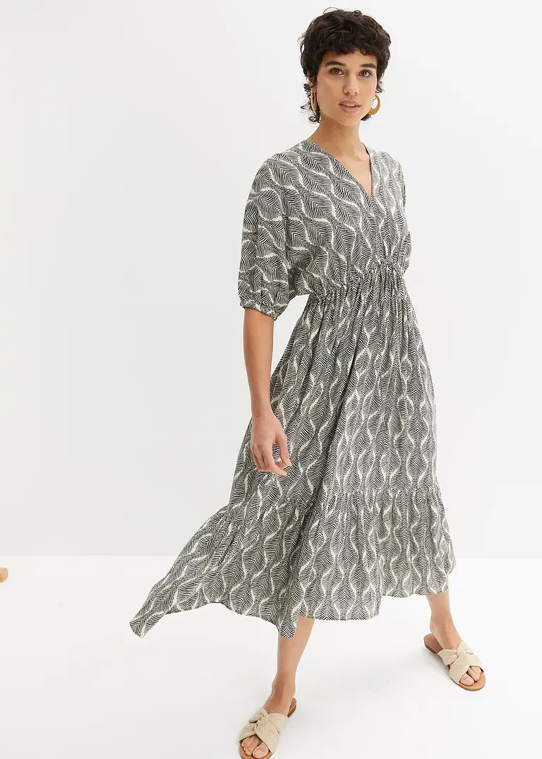 Bonprix Stylisches Kleid Mit Fledermausärmel Aus Nachhaltiger Viskose