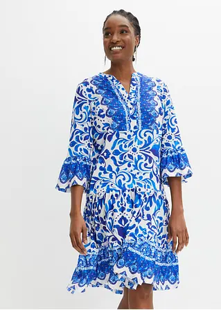 Bonprix Stylisches Kleid Mit Moderner Passform - Blau - Damen