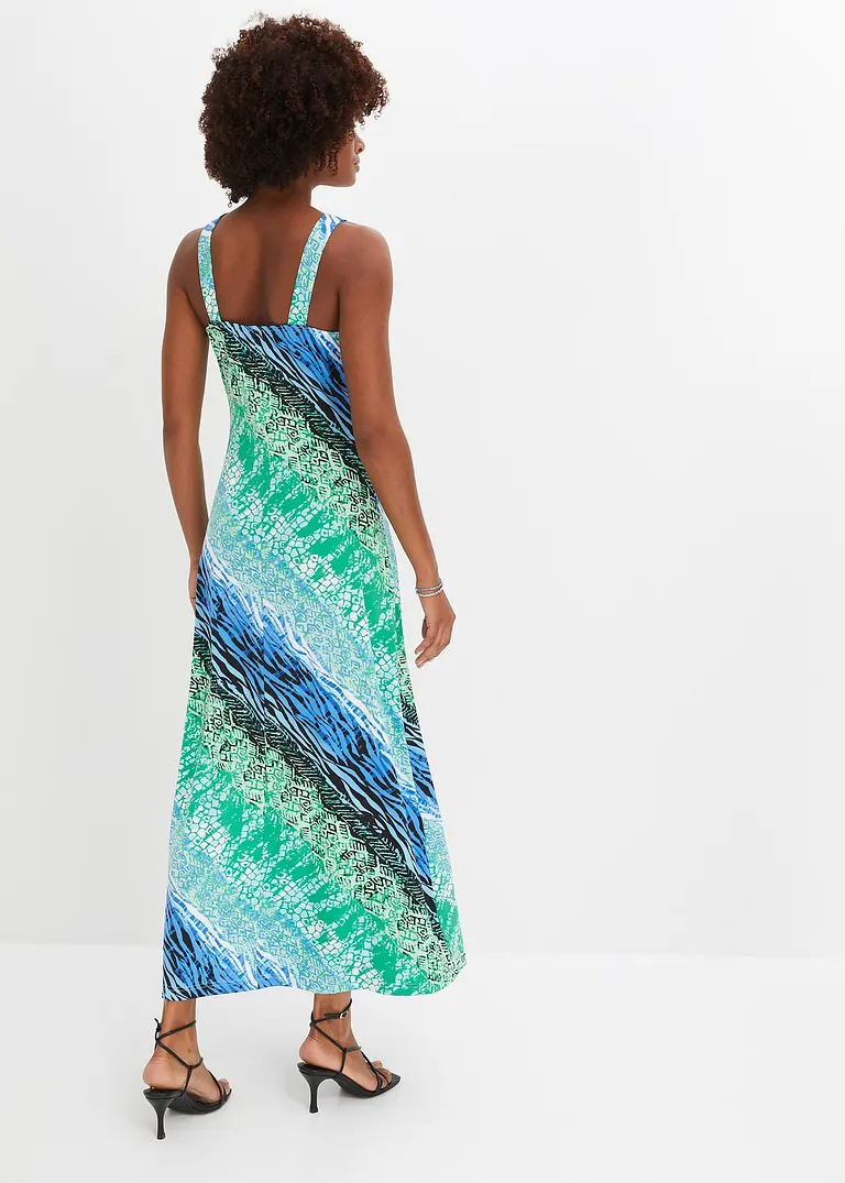 Bonprix Stylisches Kleid Mit Schönem Accessoires - Blau - Damen