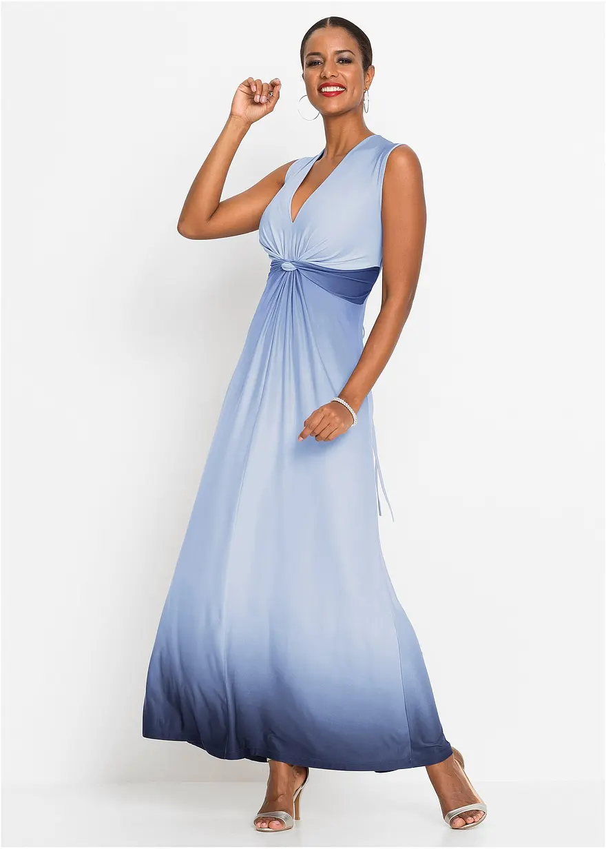 Bonprix Stylisches Kleid Mit Schönem Farbverlauf - Blau Regular - Damen
