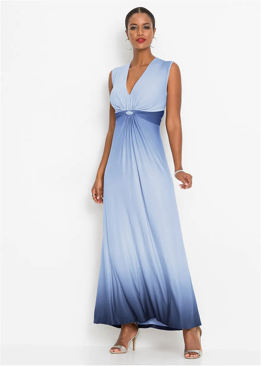 Bonprix Stylisches Kleid Mit Schönem Farbverlauf - Blau Regular - Damen