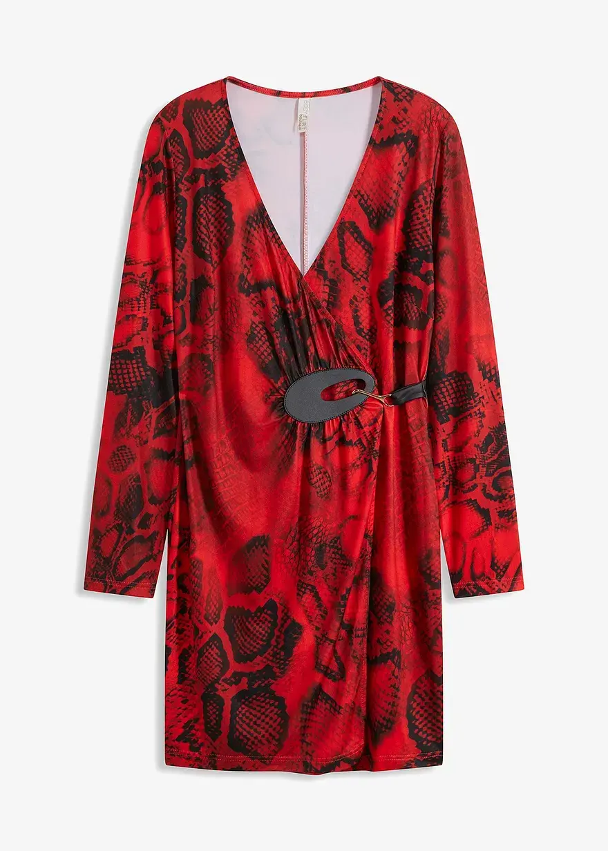 bonprix Stylisches Kleid mit tiefem Ausschnitt - rot - Damen