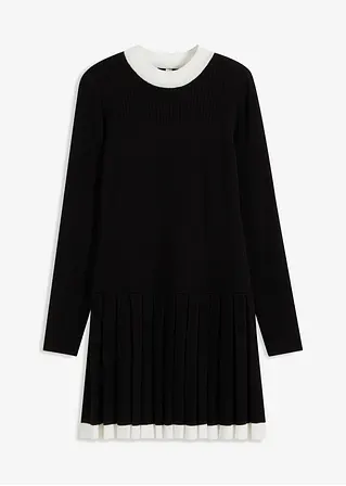 bonprix Stylisches Kleid mit toller mini Passform - schwarz