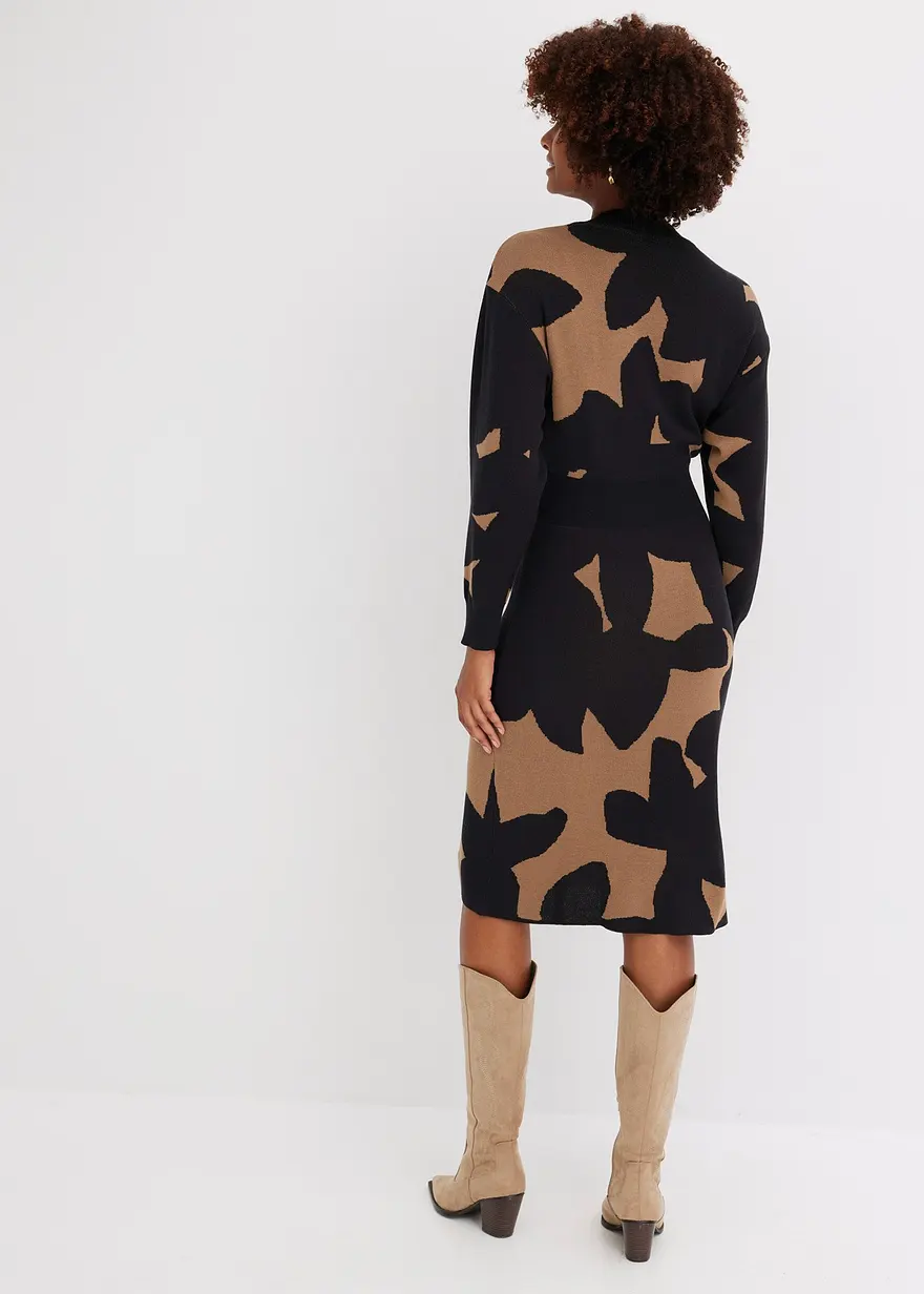 Bonprix Stylisches Kleid Mit Toller Passform - Beige - Damen