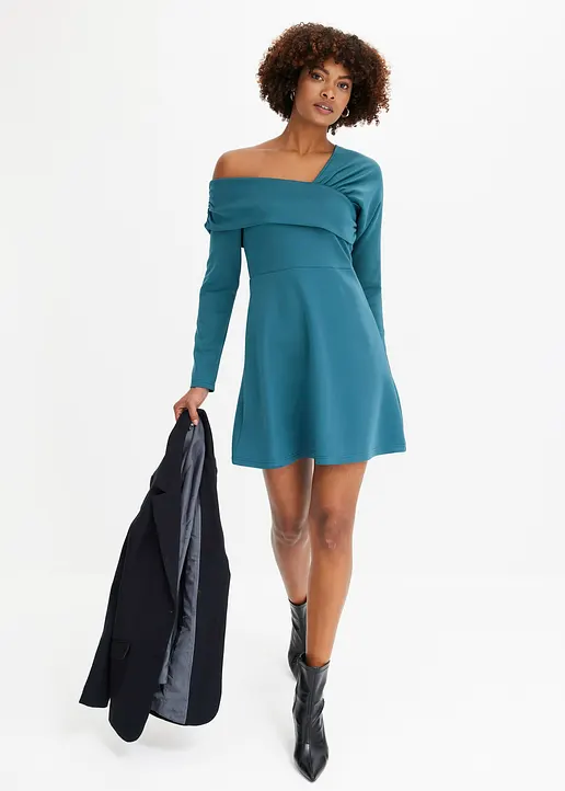 Bonprix Stylisches Kleid Mit Toller Passform - Petrol - Damen