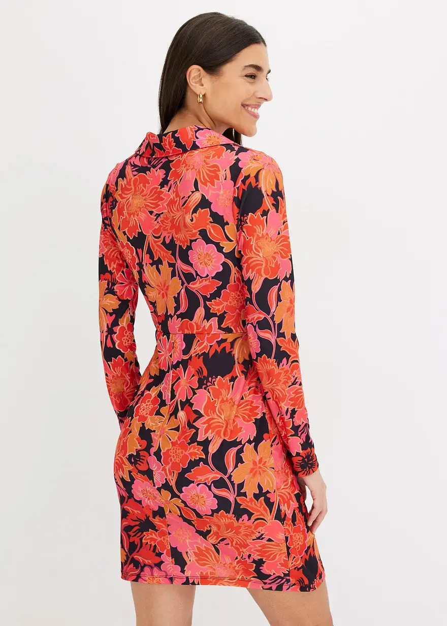Bonprix Stylisches Kleid Mit Toller Passform - Schwarz - Damen